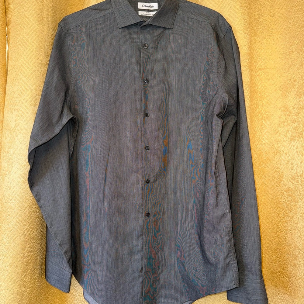 Calvin Klein Men's Charcoal Dress Shirt